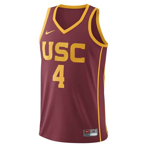 nike usc trojans replica basketball jersey 4 crimson|usc nike uniforms.